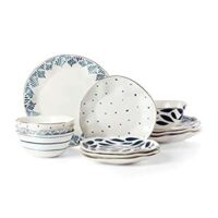 Lenox Blue Bay 12-Piece Dinnerware Set, Ikat