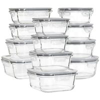 24 Piece MUMUTOR Glass Food Storage Containers with Lids