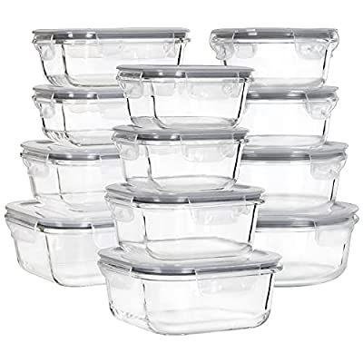 24 Piece MUMUTOR Glass Food Storage Containers with Lids - $23.99 ($45.99)