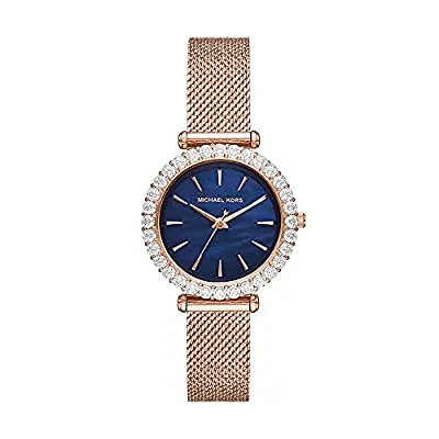 Michael Kors Women’s Darci Quartz Watch with Stainless Steel Strap, Rose Gold