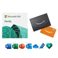 Microsoft 365 Family | 12-month Subscription with Auto-Renewal + $50 Amazon Gift Card