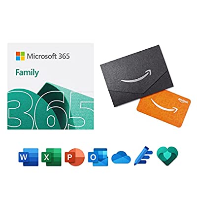 Microsoft 365 Family | 12-month Subscription with Auto-Renewal + $50 Amazon Gift Card