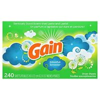 240 Count Gain Fabric Softener Dryer Sheets, Blissful Breeze