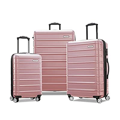 3 Pc Set Samsonite Omni 2 Hardside Expandable Luggage, Rose Gold, (20/24/28)