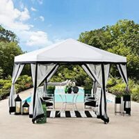 Sunjoy 11×11 ft. Pop Up Gazebo, 2-Tone Portable Canopy/Tent