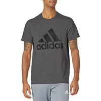 adidas Men’s Badge of Sport Tee, Dark Grey Heather