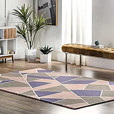 nuLOOM Susana Wool Abstract Geometric Area Rug, 8′ x 10′