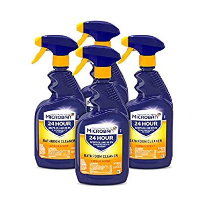4 Pack Microban 24 Hr Sanitizing and Antibacterial Disinfectant Bathroom Cleaner
