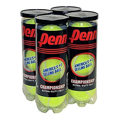 4 Cans – Penn Championship Tennis Ball, 12 Balls