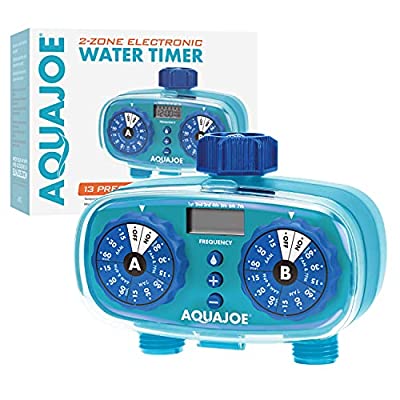 Aqua Joe Easy 2-Zone Electronic Timer w/13 Program Presets