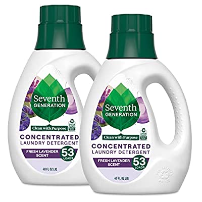 2 Pack Seventh Generation Concentrated Laundry Detergent, Fresh Lavender, 40 oz - $12.40 ($29.94)