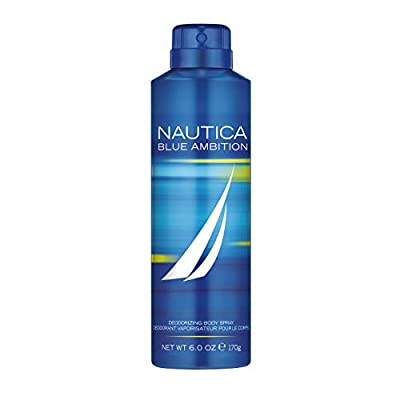 Nautica Blue Ambition Men’s Cologne/Body Spray, 6 Fluid Ounce