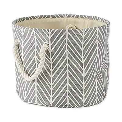 DII Polyester Storage bin, Small Round, Gray