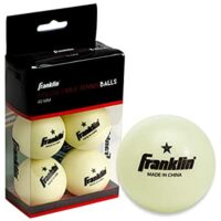 6 Pack Franklin Sports Glow in The Dark Ping Pong Balls