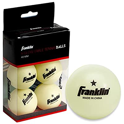 6 Pack Franklin Sports Glow in The Dark Ping Pong Balls - $3.99 ($10.40)