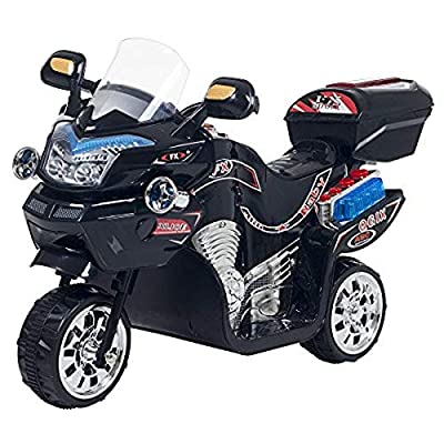 Ride on Toy, 3 Wheel Motorcycle Trike for Kids – Battery Powered, Black FX