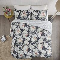 3 Pc Madison Park Mavis 100% Cotton Duvet Set, Floral Design, Full/Queen