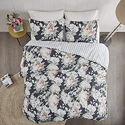 3 Pc Madison Park Mavis 100% Cotton Duvet Set, Floral Design, Full/Queen - $28.79 ($83.99)