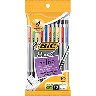 10 Ct BIC Xtra-Life Mechanical Pencil, Medium Point (0.7mm)