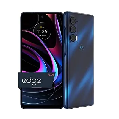 Motorola Edge 256GB, 108MP Camera (Unlocked) 2021 – Nebula Blue