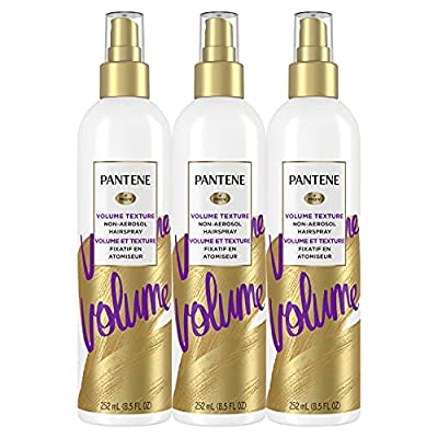 3 Pack Pantene Hairspray Non-aerosol, Volume Lasting Hold, Pro-V, 8.5 fl oz