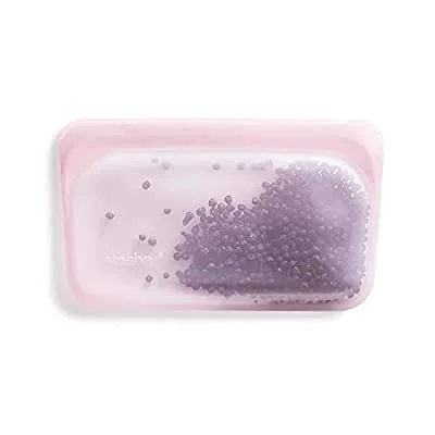 Stasher Silicone Reusable Storage Bag, Snack (Pink)