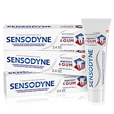 3 Pack Sensodyne Sensitivity & Gum Whitening Toothpaste