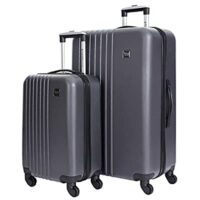 2 Pcs Travelers Club Cosmo Hardside Spinner Luggage, Charcoal Grey (21/28)