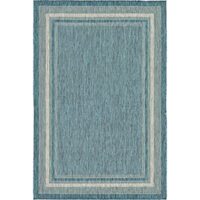 Unique Loom Indoor & Outdoor Casual Tonal Border Area Rug, 6 x 9 ft