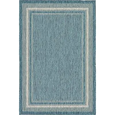 Unique Loom Indoor & Outdoor Casual Tonal Border Area Rug, 6 x 9 ft
