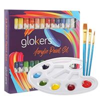 24 Acrylic Paint Set, Non Toxic & Vibrant Pigment Colors