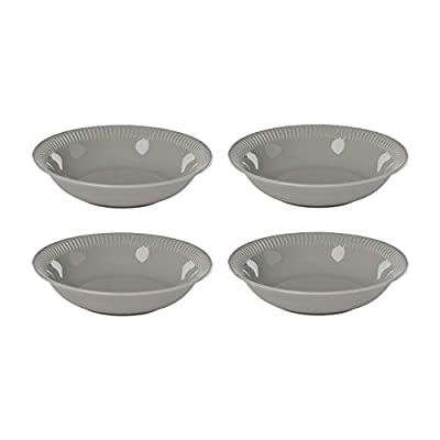 4 PCs Lenox Gray Profile Stoneware Pasta Bowl Set