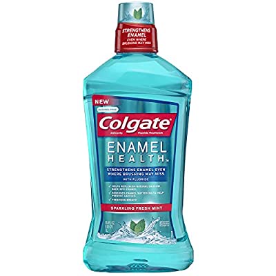 Colgate Enamel Health Anticavity Fluoride Mouthwash, Mint, 33.8 fl oz