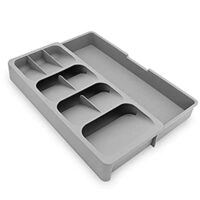 Expired: Expandable Cutlery Organizer Drawer Tray (Gray)