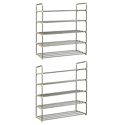 2 Set 5-Tier Shoe Organizer Shelves for Closet or Entryway