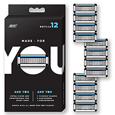12 Ct – Made for YOU by BIC Refill Cartridges with 5 Blades