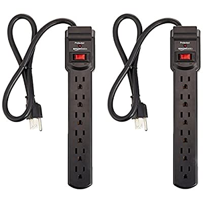 2 pack Amazon Basics 6-Outlet, 200 Joule Surge Protector - $5.08 ($13.49)