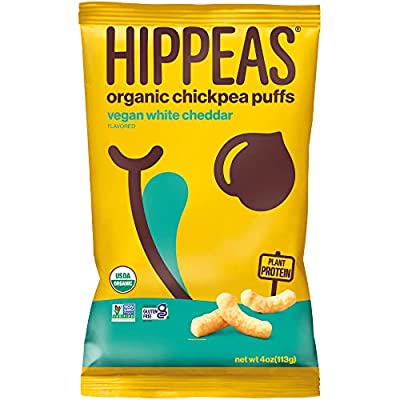 6 Pk HIPPEAS Organic Chickpea Puffs + Vegan White Cheddar