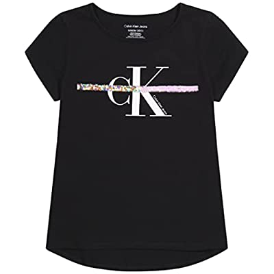 Calvin Klein Girls’ Short Sleeve Flip Sequins T-Shirt