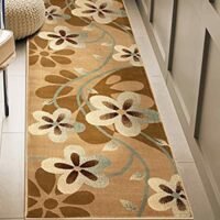 Superior Indoor Runner Area Rug with Jute Backing, 2′ 7″ x 8′