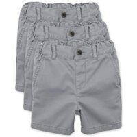 3 Pk – The Children’s Place Boys Chino Shorts (9M – 5T Sizes)