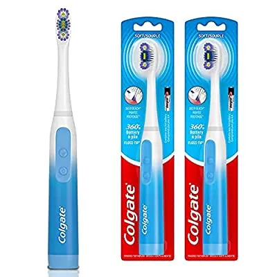 2 Pack Colgate 360 Floss Tip Sonic Powered Battery Toothbrush - $6.97 ($17.99)