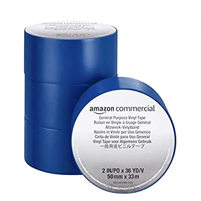 4 pack AmazonCommercial General Purpose Vinyl Tape, Blue - $2.31 ($29.49)