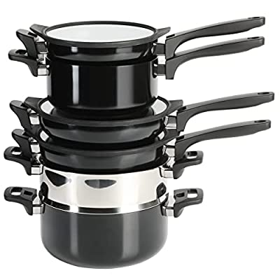 9 Pc Kenmore Elite Grayson Platinum Nonstick Induction Cookware Set - $49.97 ($149.99)