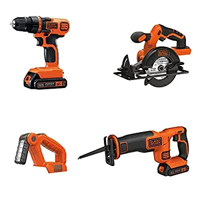 BLACK+DECKER 20V MAX* Cordless Drill Combo Kit, 4-Tool