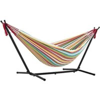 Vivere Double Cotton Hammock with Stand and Bag – Salsa