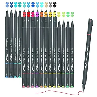 55% off - Expired: VITOLER 24 Colored Fine Line Point Drawing Marker Pens