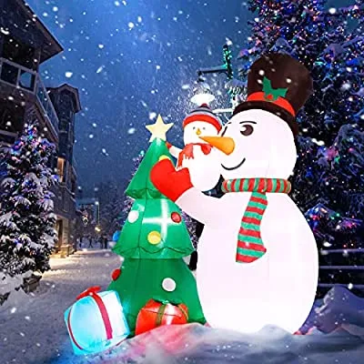 JOYDECOR 8FT Snowman Family Inflatable Decoration