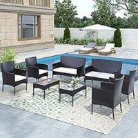 UNIROI 8 Pieces Rattan Patio Furniture Set