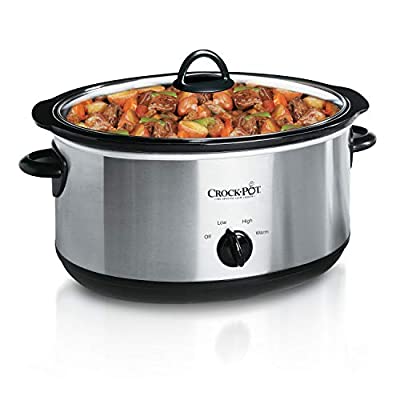 Crock-Pot 7-Quart Oval Manual Slow Cooker | Stainless Steel